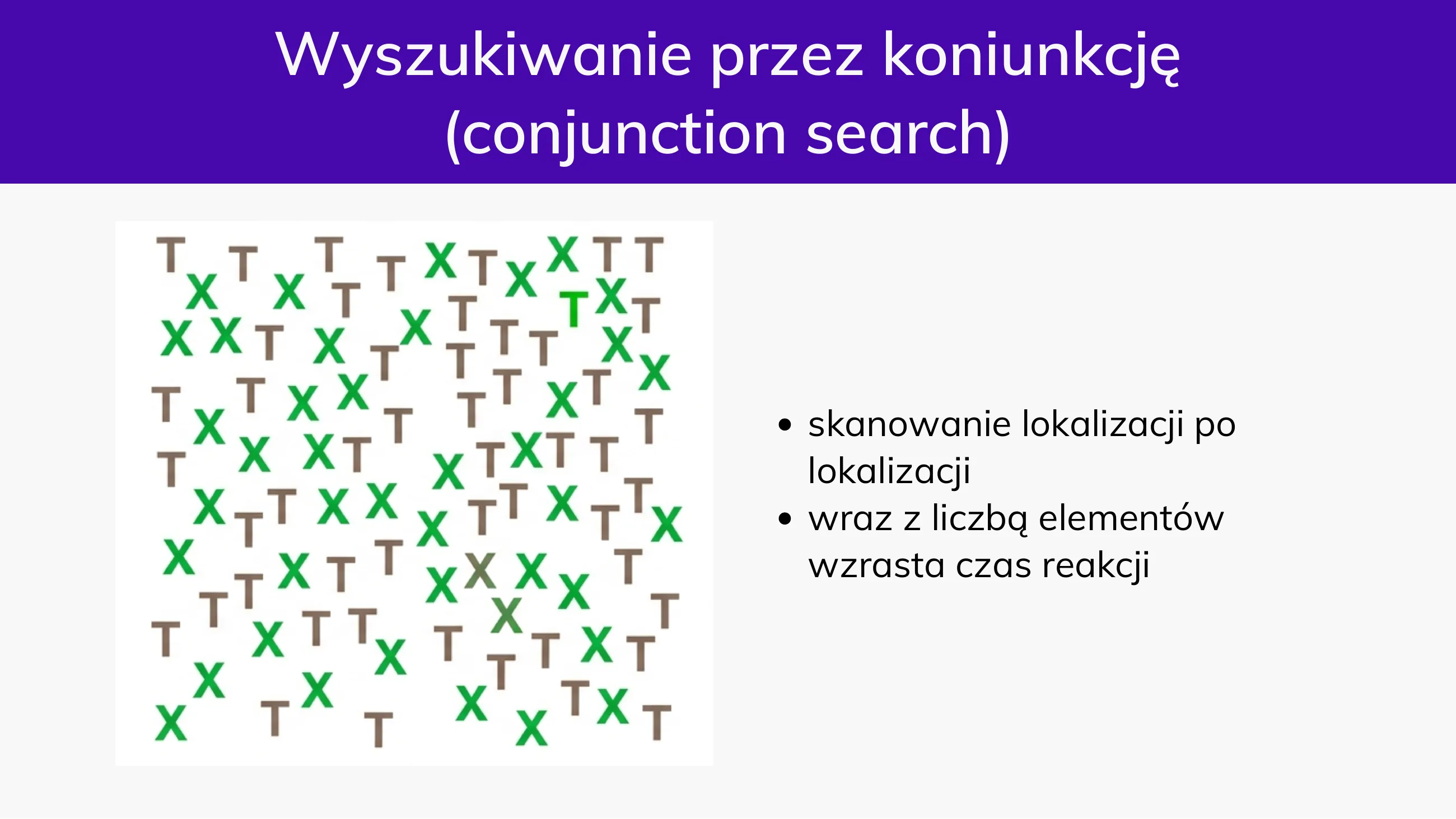 Przeszukiwanie przez koniunkcję — T wśród X i T